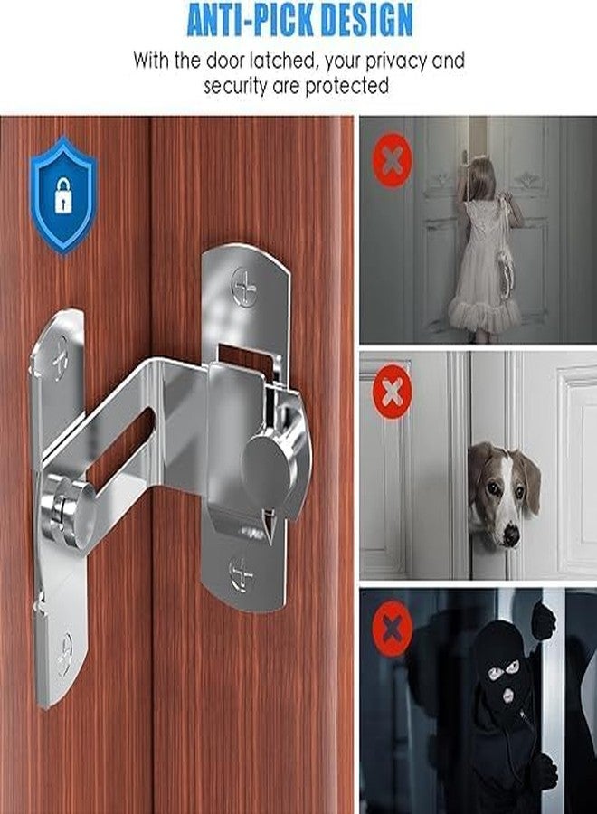 Bitnex قفل باب الحظيرة من Bitnex، مزلاج باب الحظيرة القابل للطي بزاوية 90 درجة، أدوات مزلاج بوابة من الفولاذ المقاوم للصدأ SUS304، أقفال ومزالج أبواب الحظيرة للحظيرة، والحديقة، والحمام، والخارج، والجراج، والنافذة، والباب المنزلق - Image 4